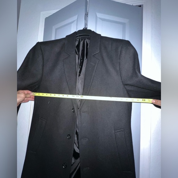 Black Michael Kors wool trench coat in mens small - Picture 7 of 7